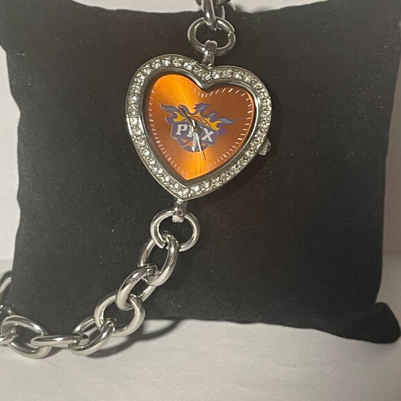 Phoenix Suns NBA Heart Stainless-Steel Bracelet Watch by Game Time NEW main image 5